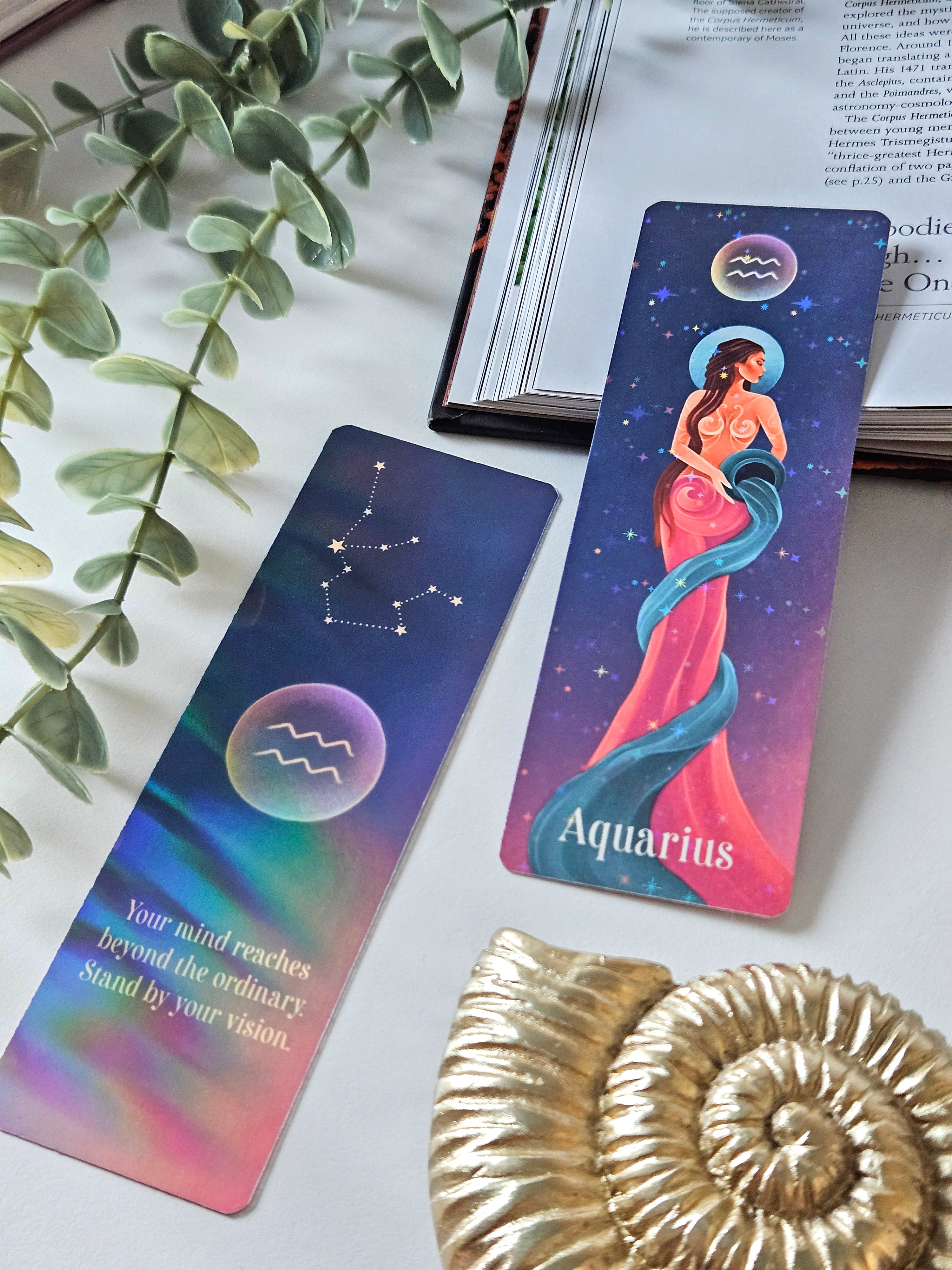 Aquarius Zodiac Bookmark