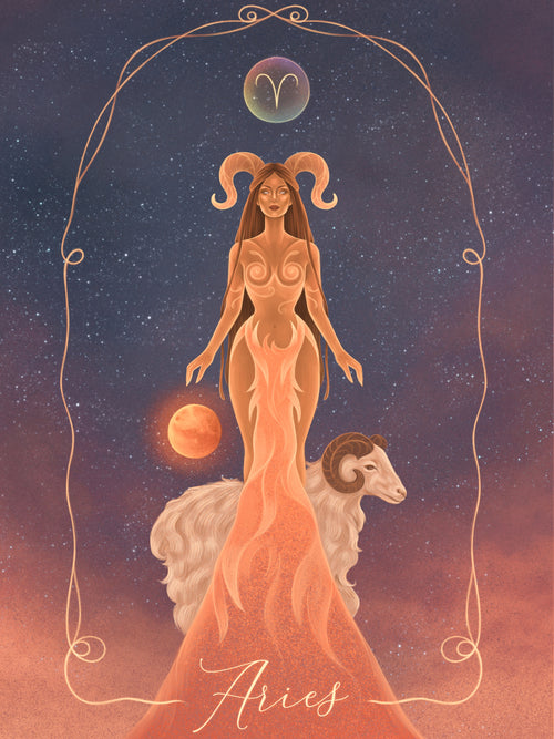 Aries Zodiac Art Print