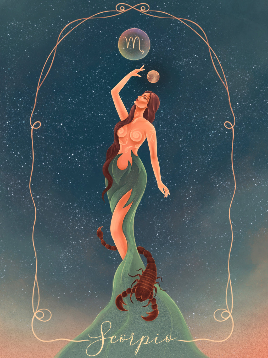 Scorpio Zodiac Art Print