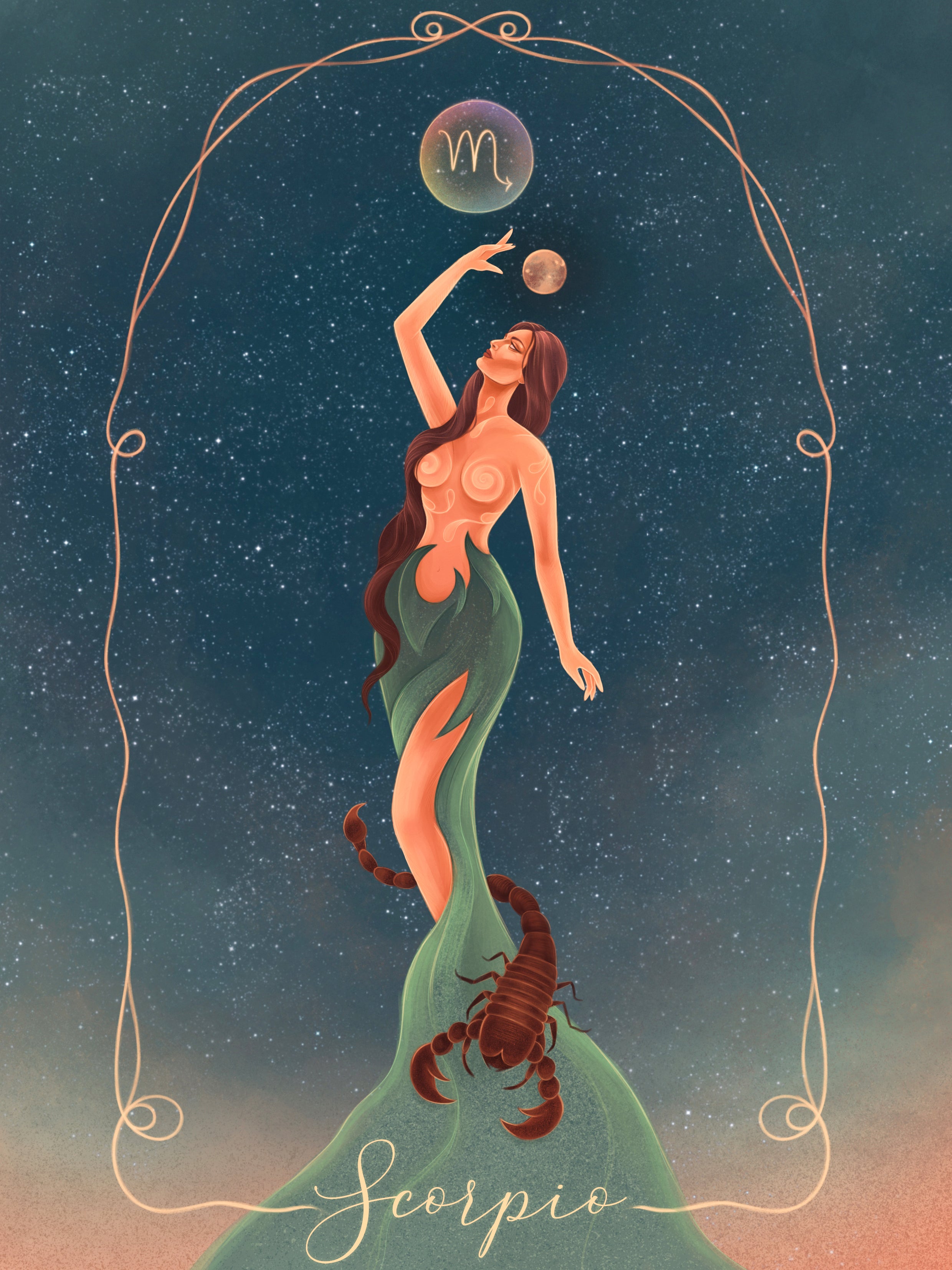 Scorpio Zodiac Art Print