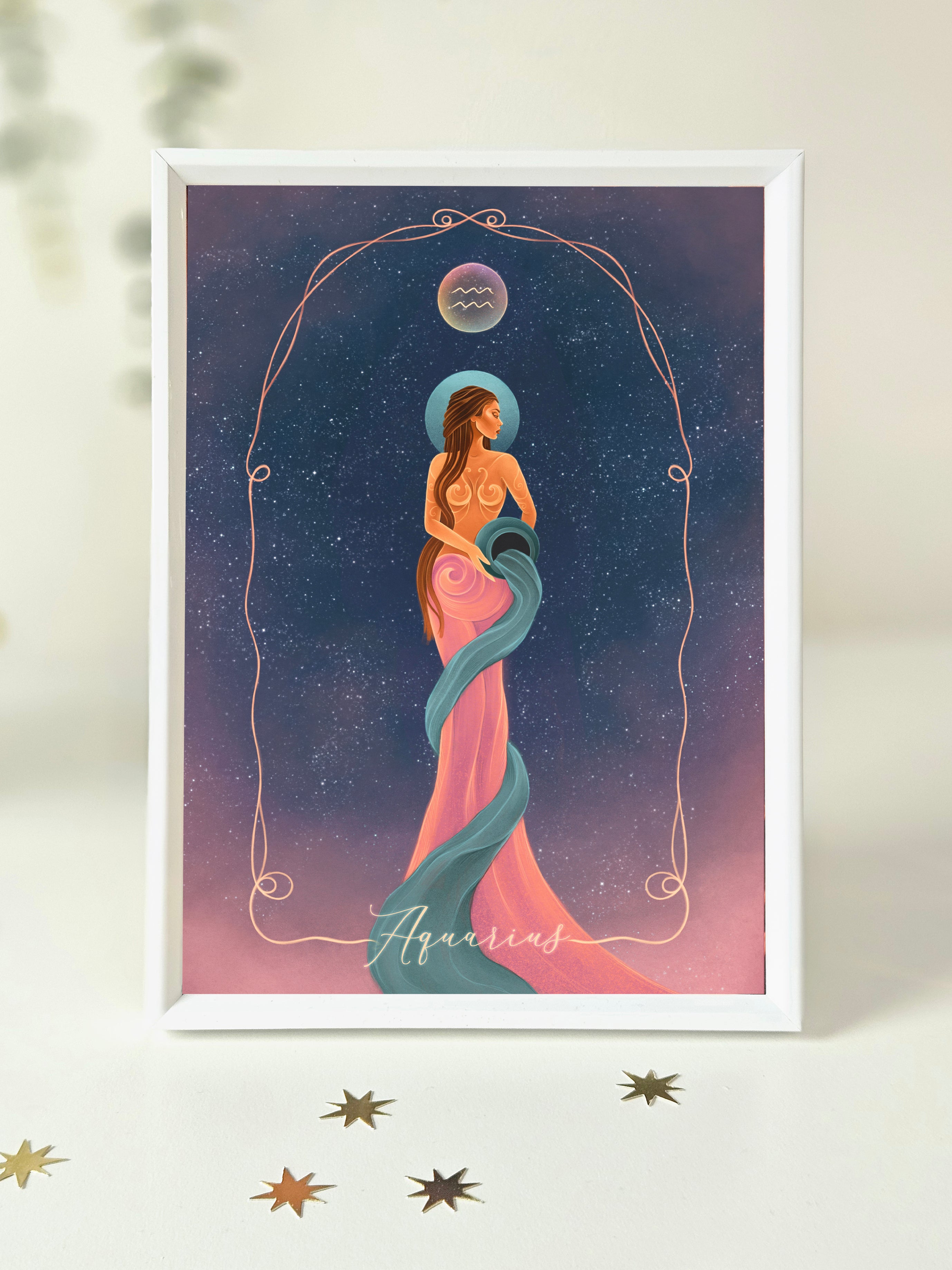 Aquarius Zodiac Art Print
