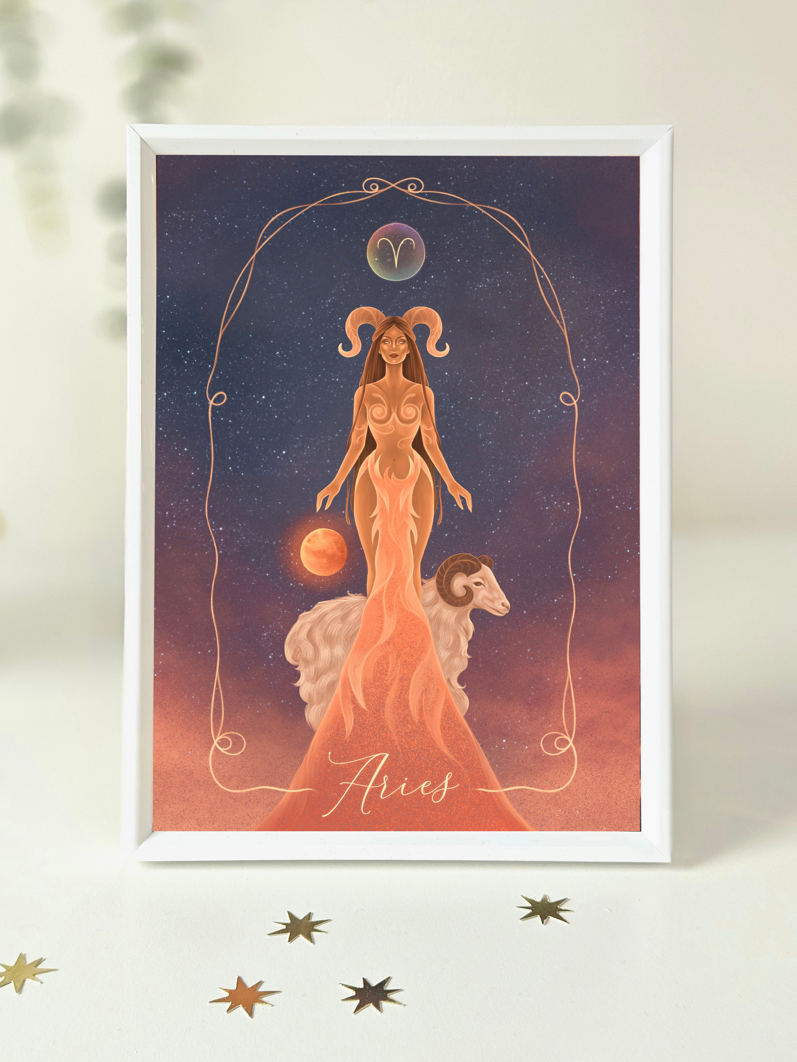 Aries Zodiac Art Print