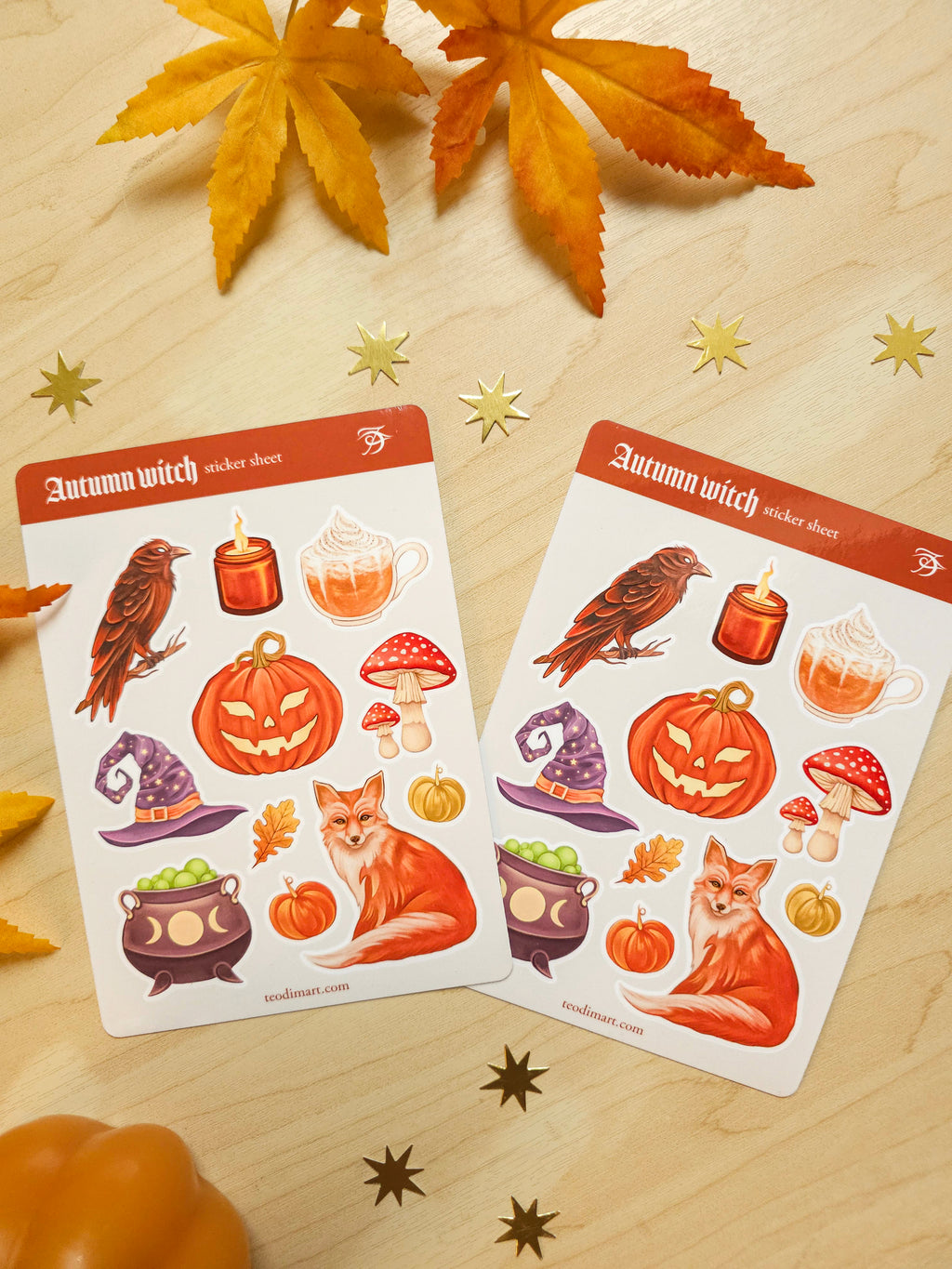 Autumn Witch Sticker Sheet