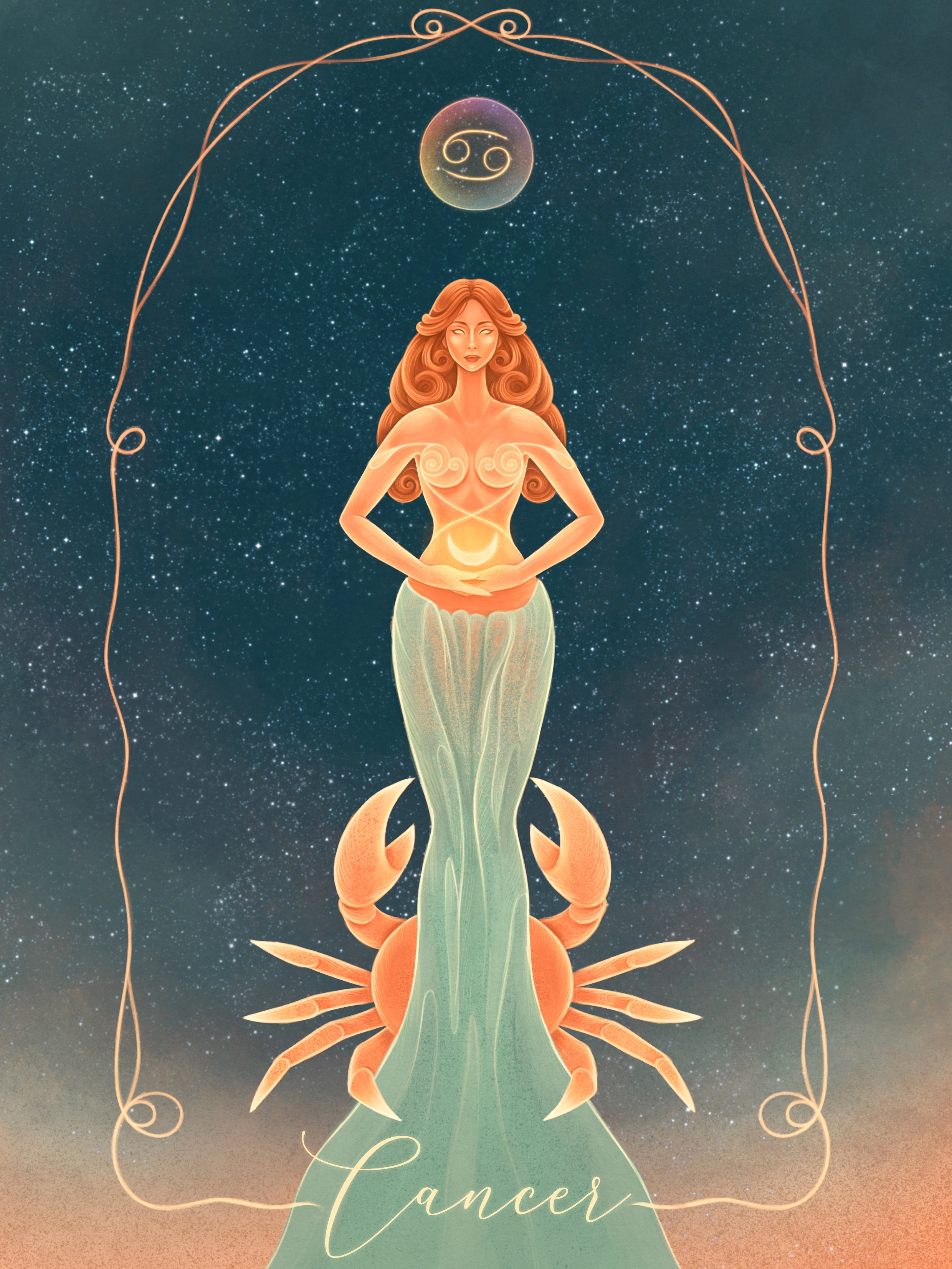 Cancer Zodiac Art Print
