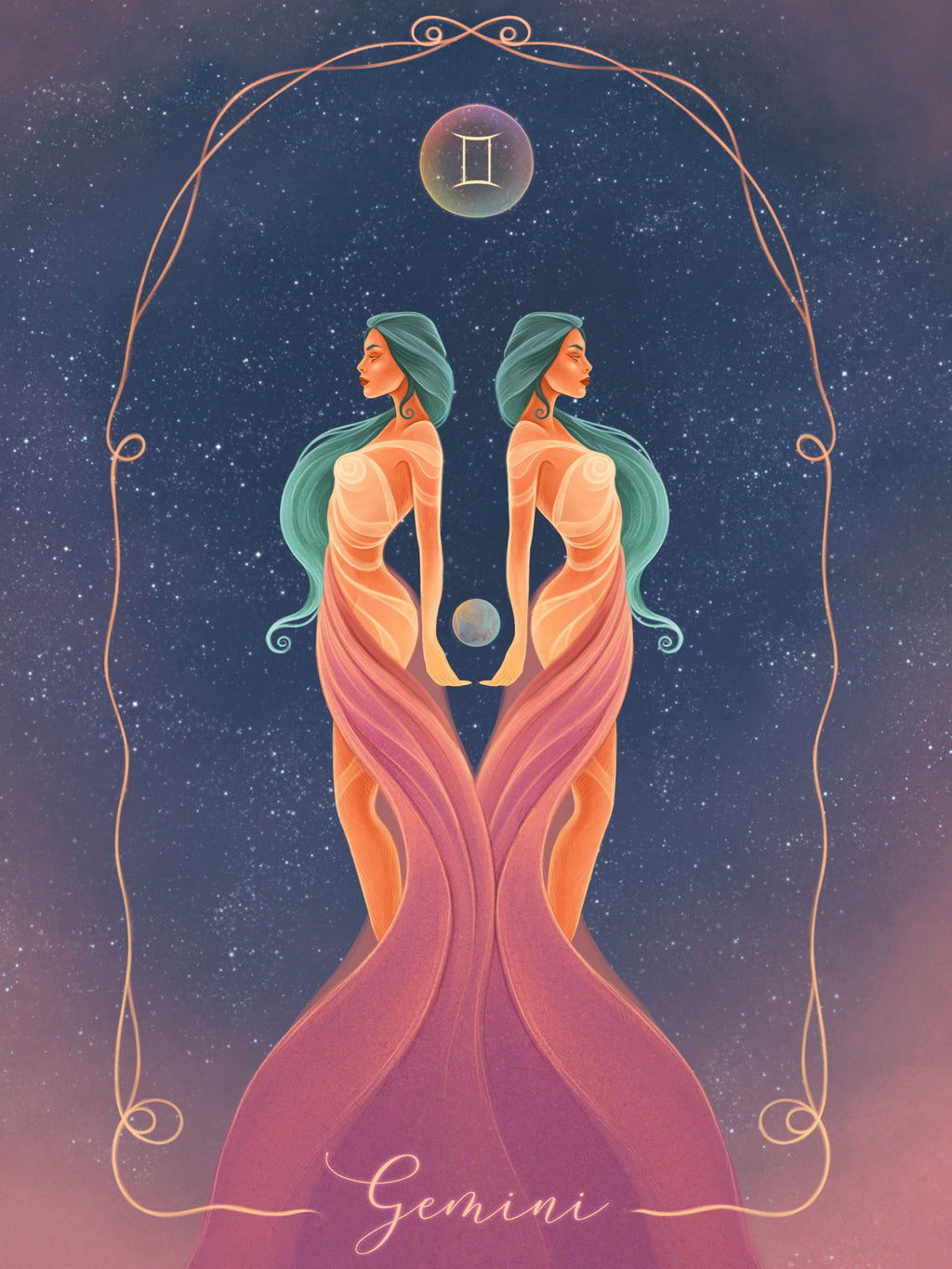 Gemini Zodiac Art Print