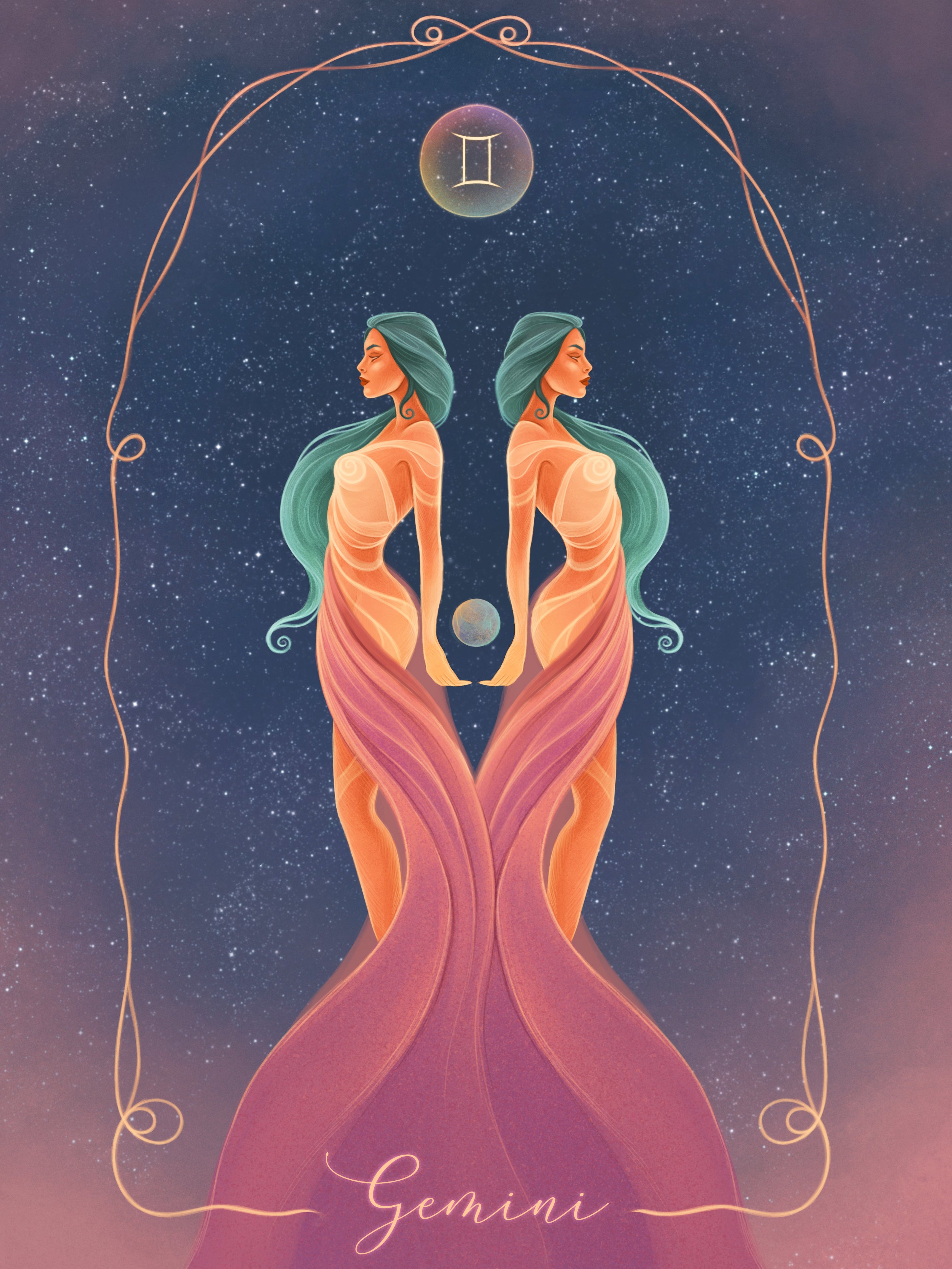 Gemini Zodiac Art Print