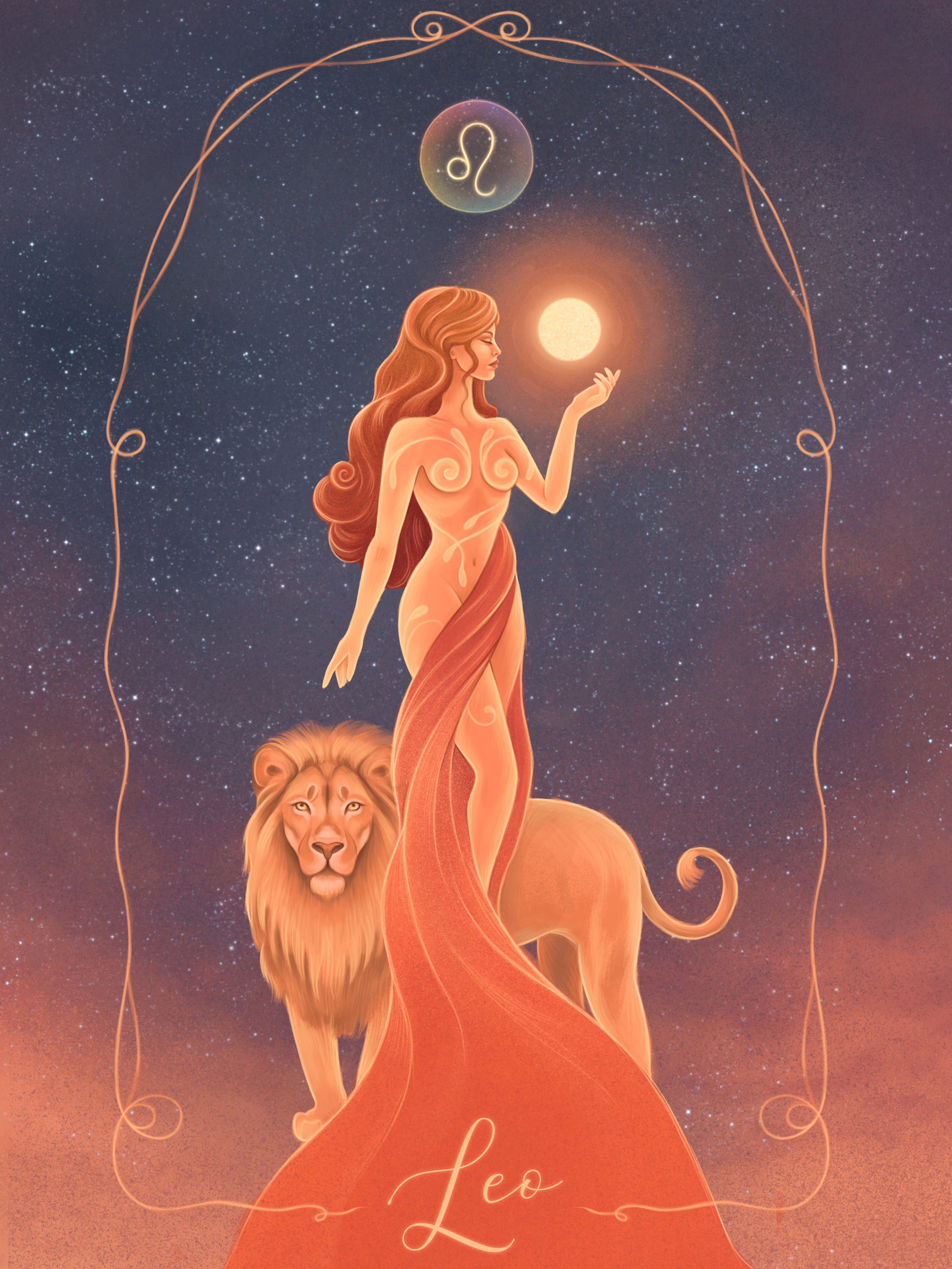 Leo Zodiac Art Print