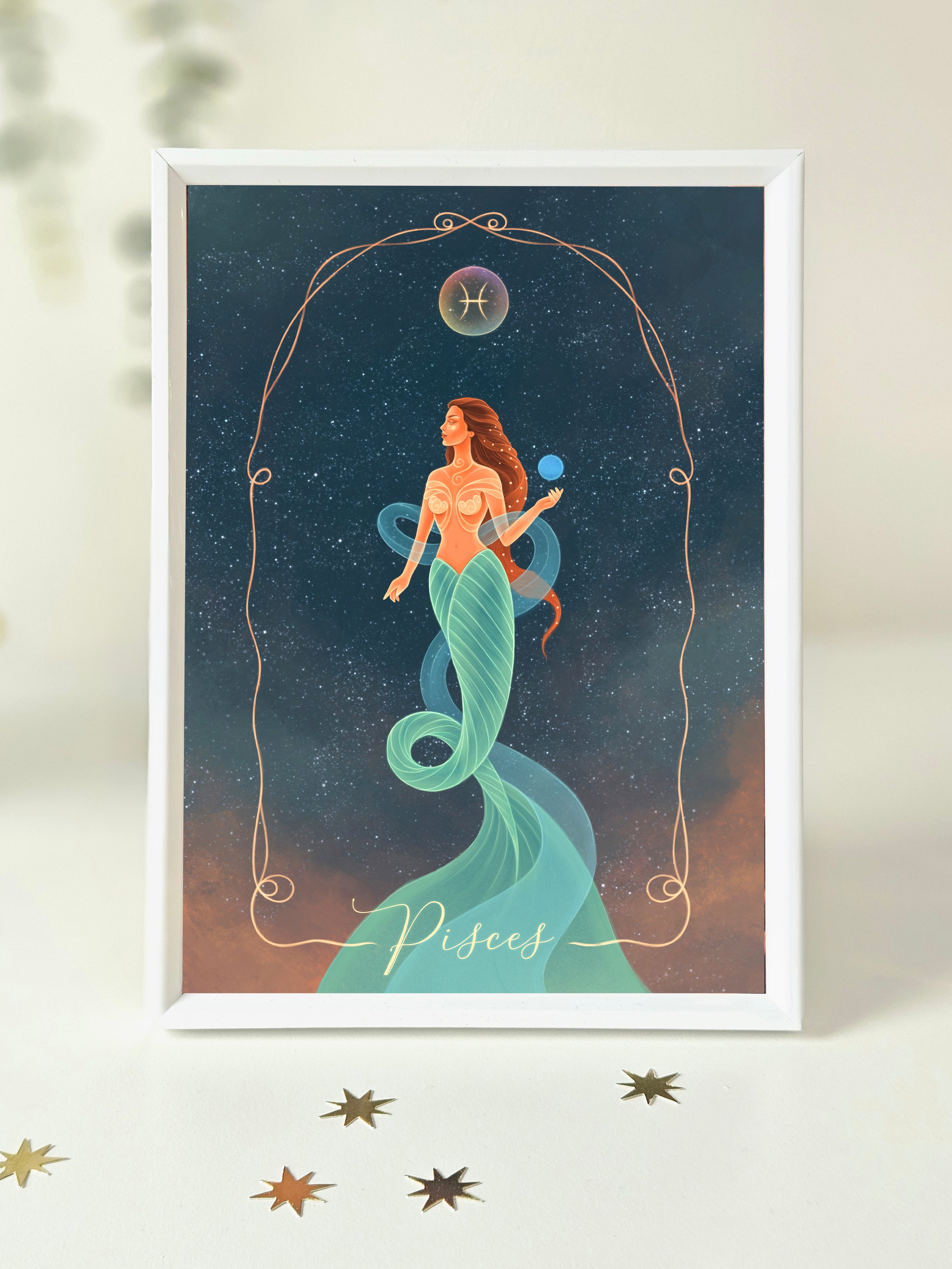 Pisces Zodiac Art Print