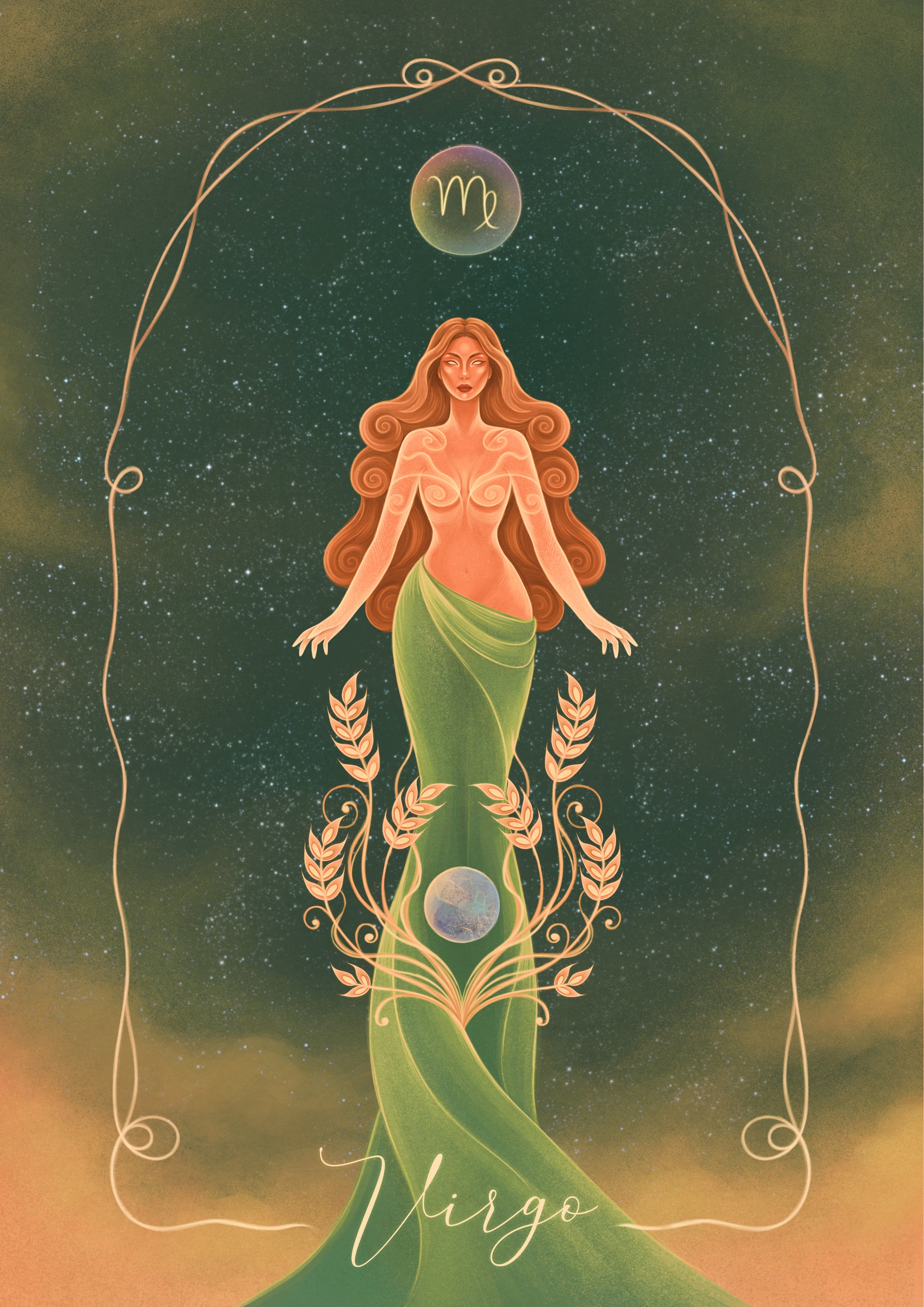 Virgo Zodiac Art Print